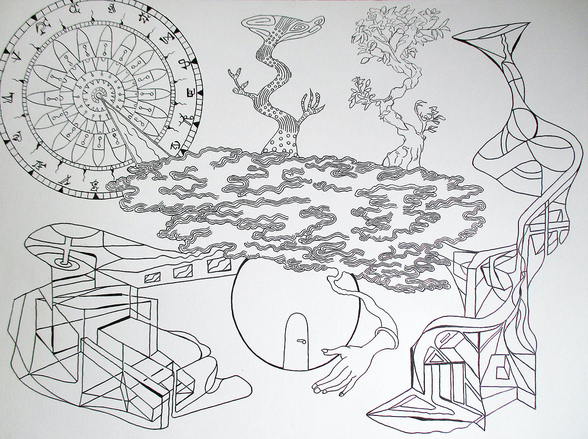 Sans-titre, 2023, encre sur papier, 48 x 36,1 cm