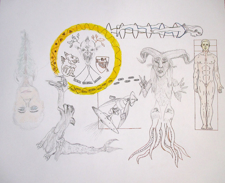 Les codes, 2021, crayon, pastel, et feutre sur papier, 50 x 65 cm