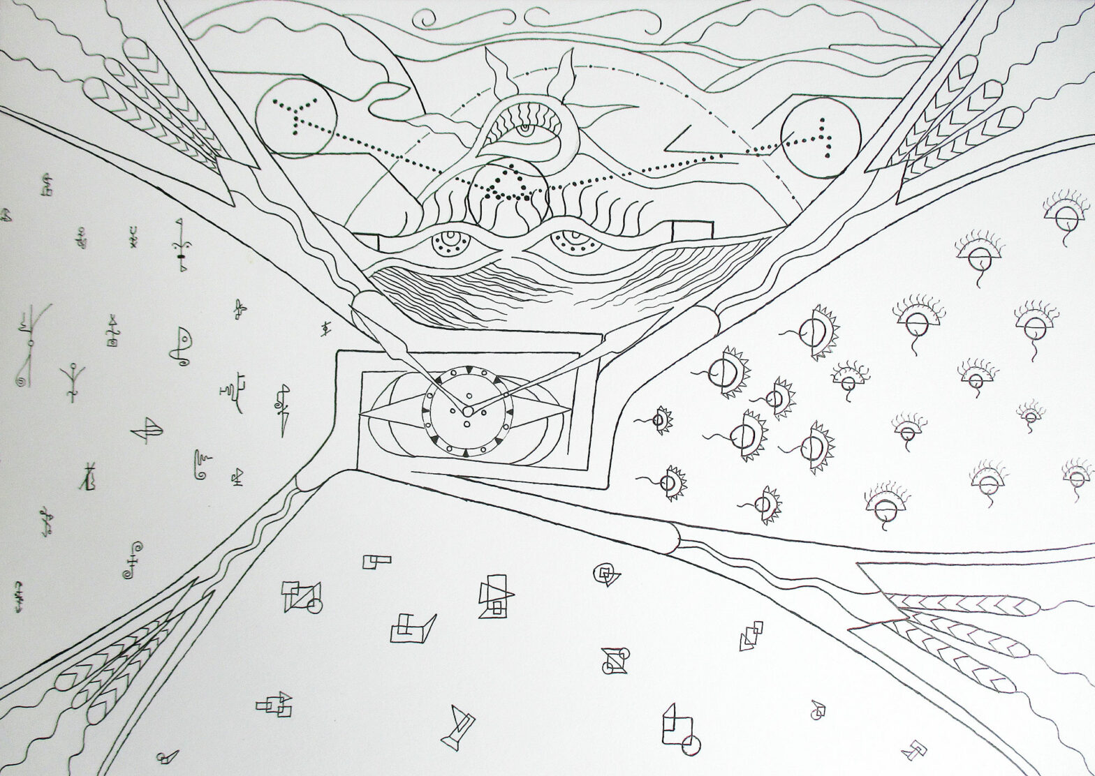 Sans-titre, 2023, encre sur papier, 29,7 x 42 cm