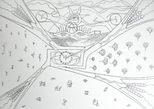 Sans-titre, 2023, encre sur papier, 29,7 x 42 cm