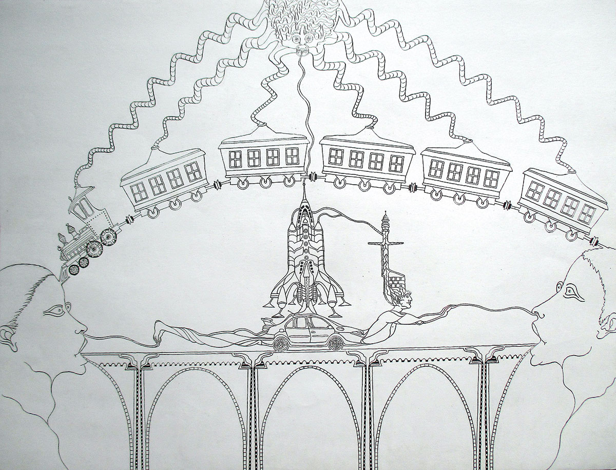 Sans-titre, 2016-2023, encre sur papier, 50 x 65 cm