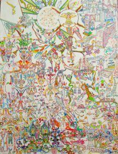La petite évasion, 2016, feutre sur papier, 50 x 65 cm