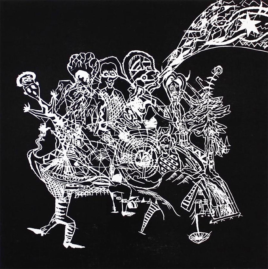 Sans-titre, 2017, gravure sur bois, 70 x 102 cm