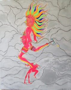 Le coureur, 2016, acrylique sur toile.