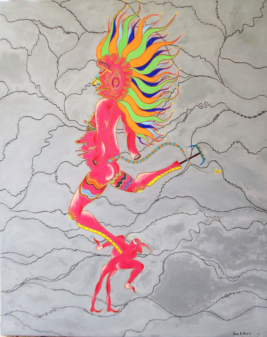 Le coureur, 2016, acrylique sur toile.
