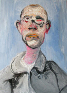 Gueule cassée III, 2023, huile sur toile, 30 x 40,5 cm.