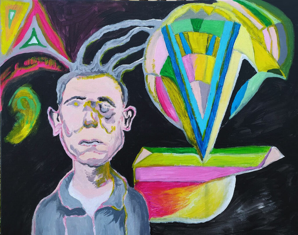 Portrait, 2021, gouache sur papier, 50 x 65 cm