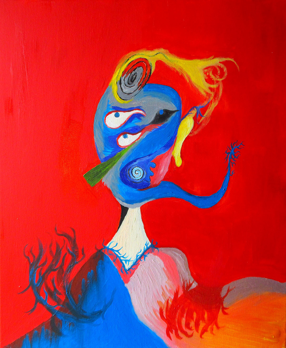 Portrait, 2023, huile sur toile, 50 x 60 cm.