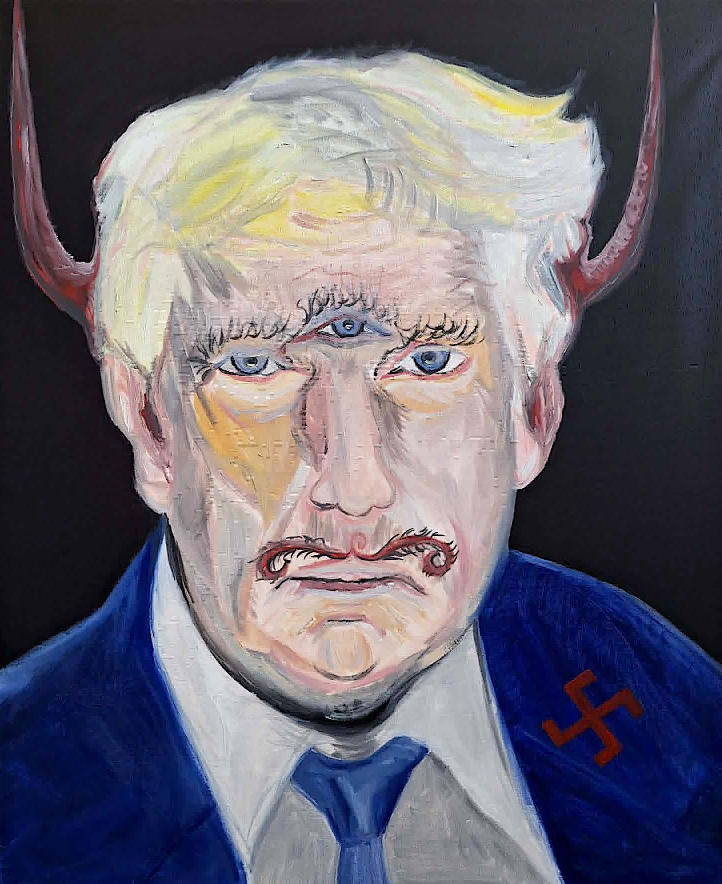 Trump, 2026, huile sur toile, 60 x 73 cm.