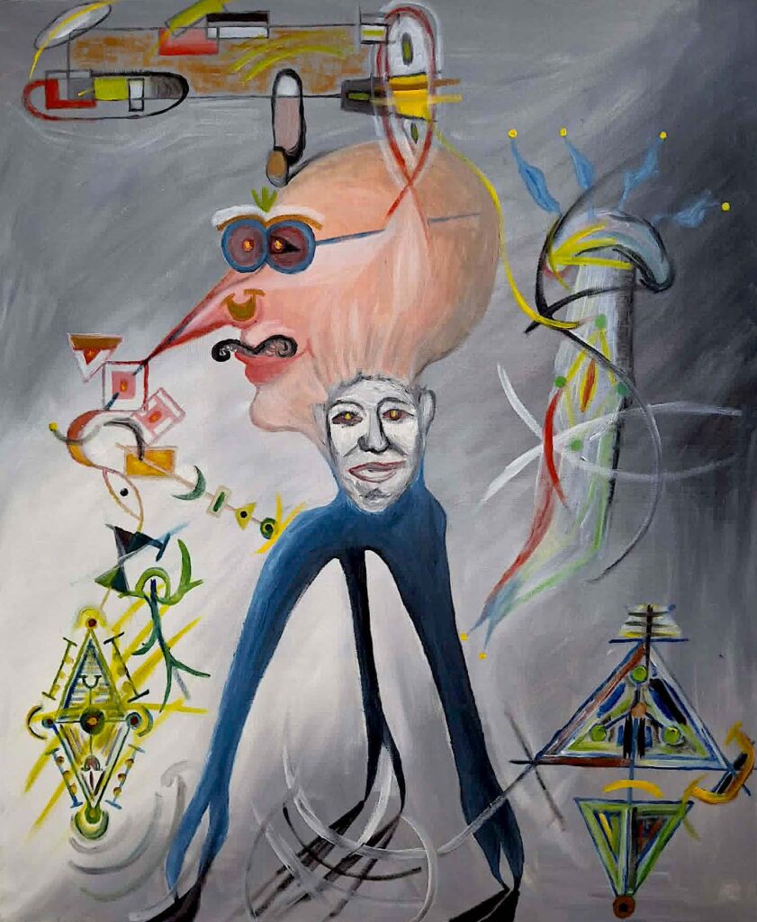Tentative abstraite, 2026, huile sur toile, 60 x 73 cm.