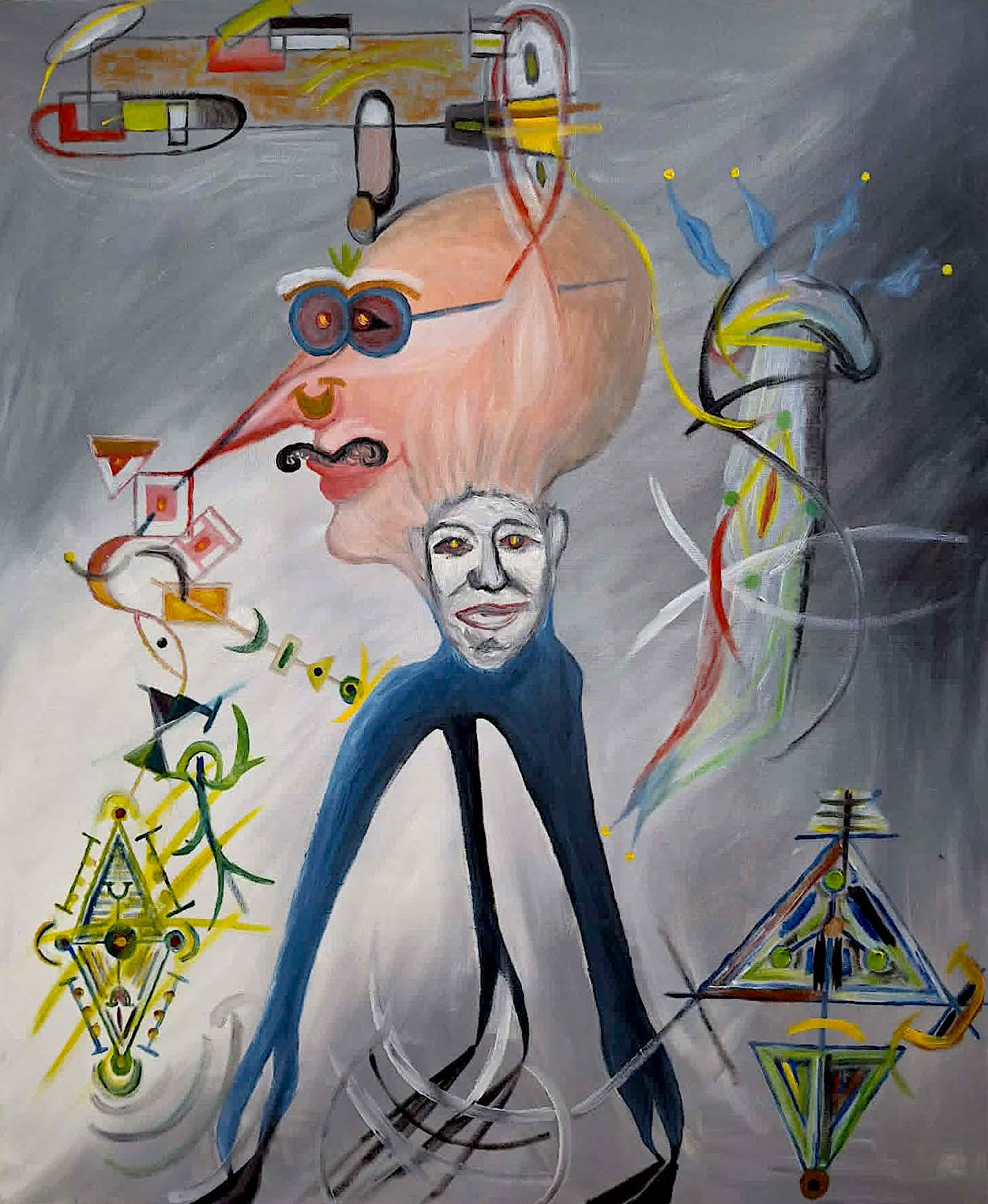 Tentative abstraite, 2026, huile sur toile, 60 x 73 cm.